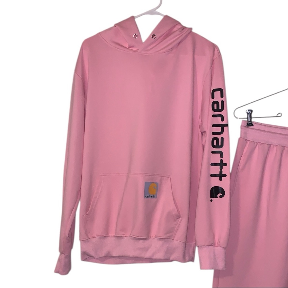 Carhartt Pink Hoodie & Jogger Sweatpants Set - Picture 2 of 10